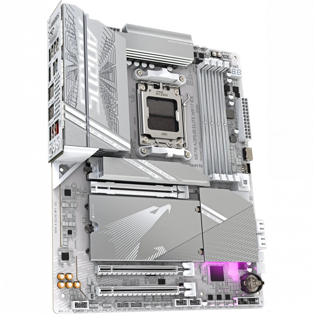 Материнская плата Gigabyte X870 A ELITE WF7 ICE 1.0 ATX, AMD AM5