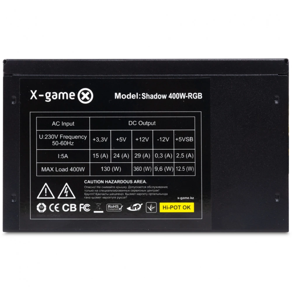 Блок питания XG SHADOW 400W-RGB 400 Вт