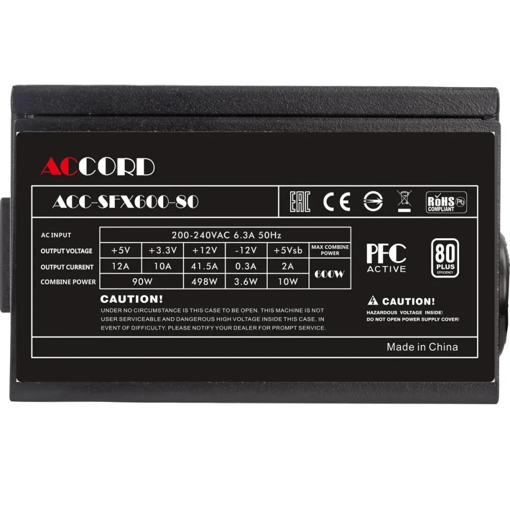 Блок питания Accord ACC-SFX600-80 600 Вт