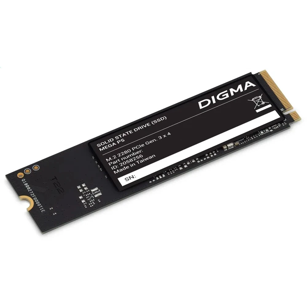 Жесткий диск Digma 256GB Mega P5 DGSM3256GP53T SSD (твердотельные), 256 ГБ, M.2, PCIe