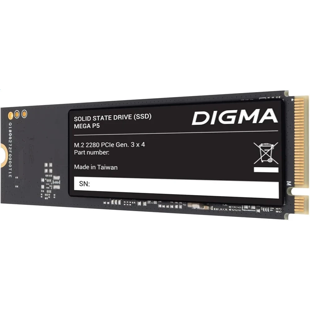 Жесткий диск Digma 256GB Mega P5 DGSM3256GP53T SSD (твердотельные), 256 ГБ, M.2, PCIe
