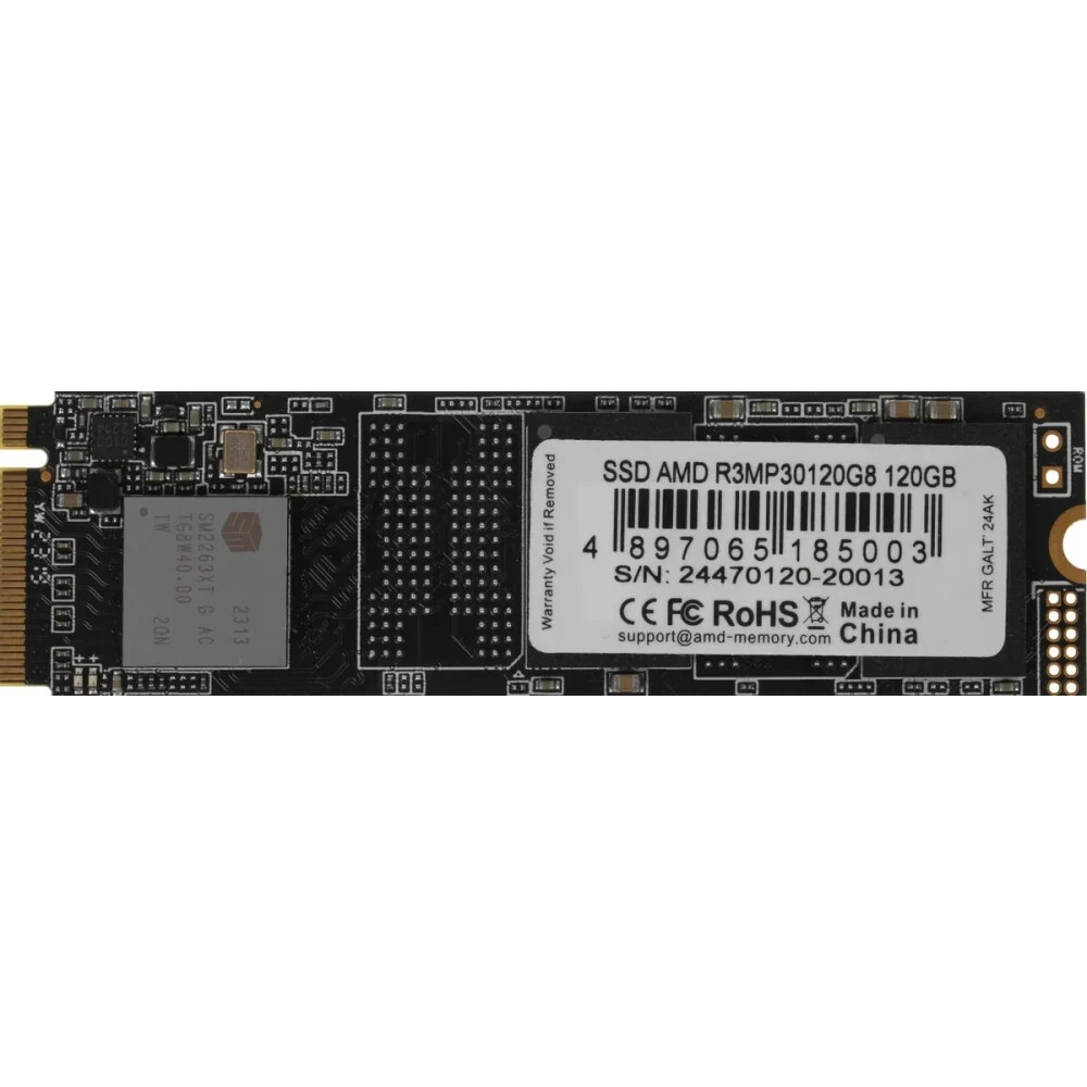 Жесткий диск AMD 120GB Radeon R3MP30120G8 SSD (твердотельные), 120 ГБ, M.2, PCIe