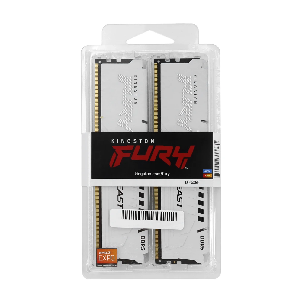 ОЗУ Kingston Fury Beast (AMD) KF564C32BWEK2-64 DIMM, DDR5, 64 Гб (2 х 32 Гб), 6400 МГц