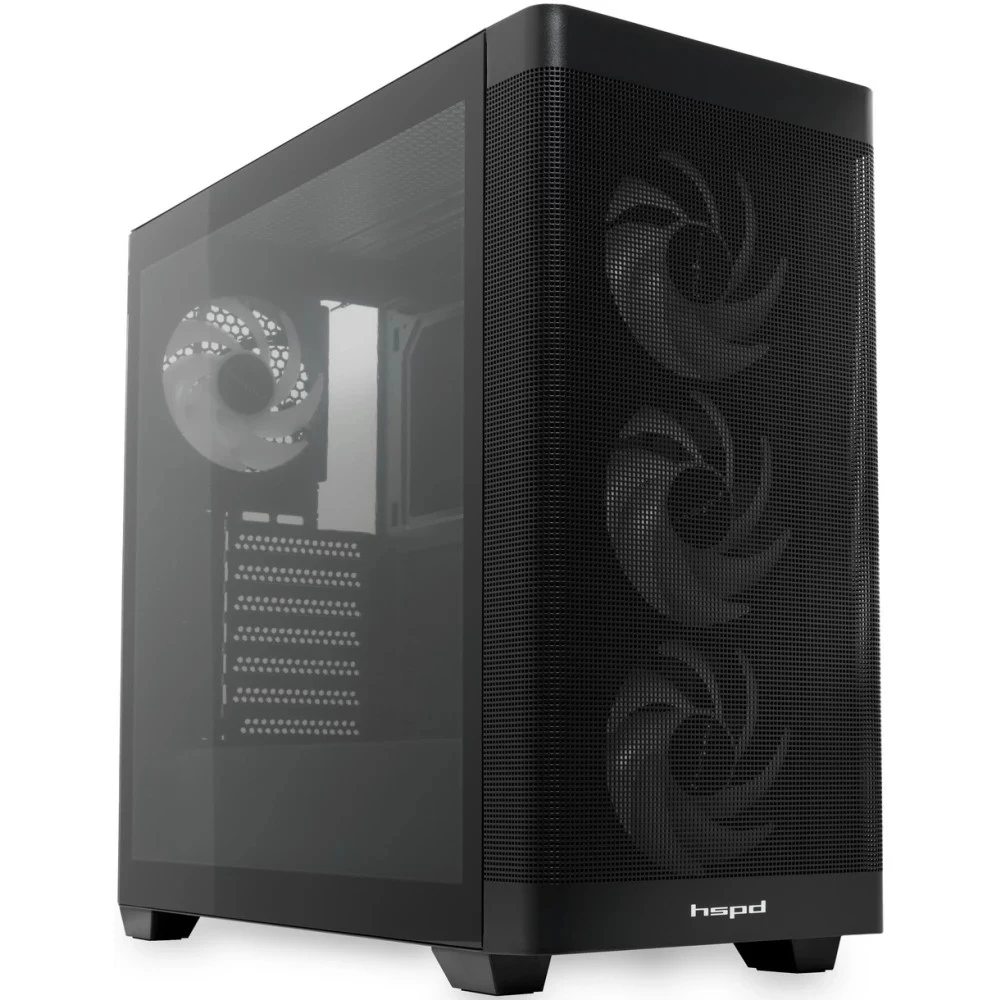 Корпус HSPD M740-TGBK-ARGB Mid-Tower