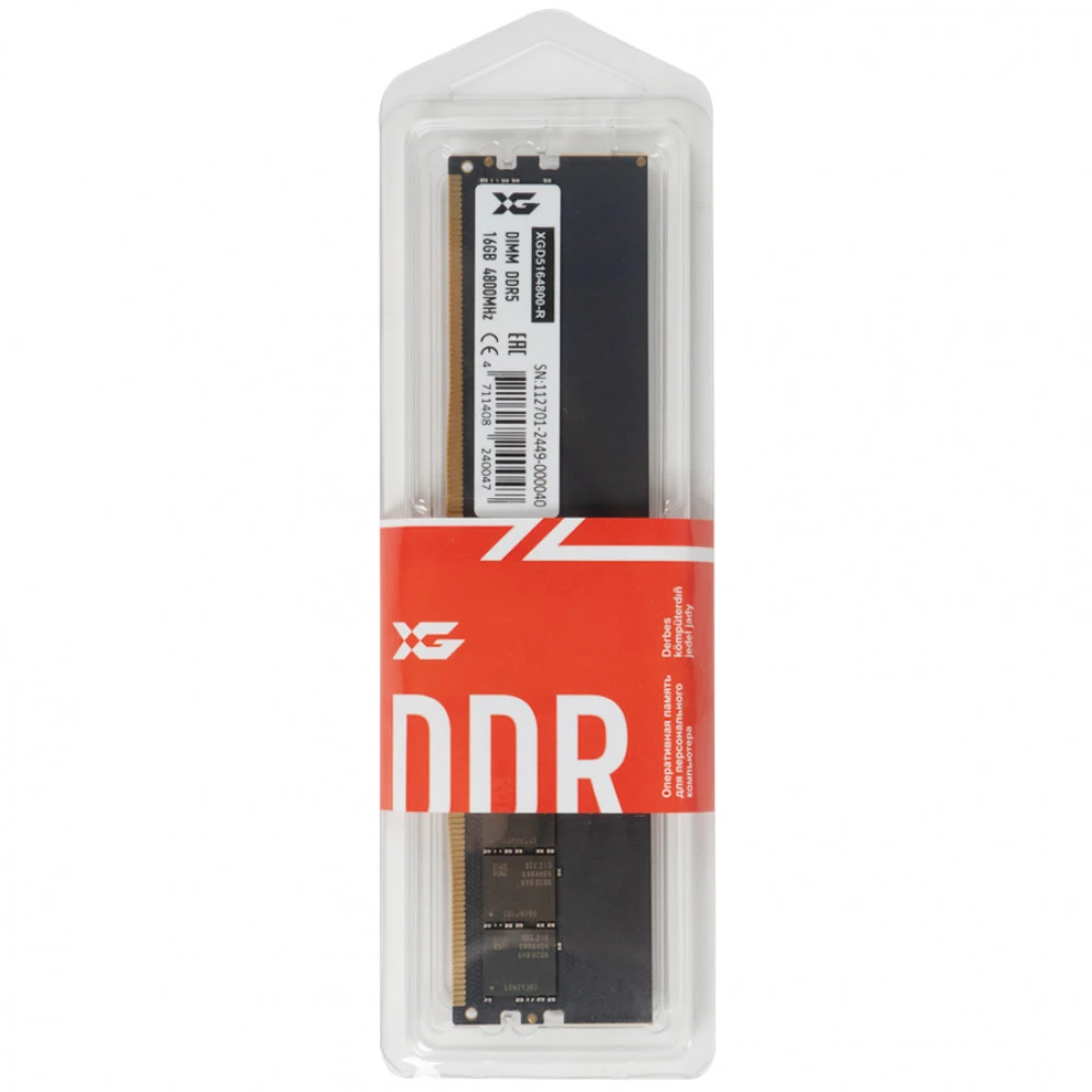 ОЗУ XG XGD5164800-R DIMM, DDR5, 16 Гб, 4800 МГц