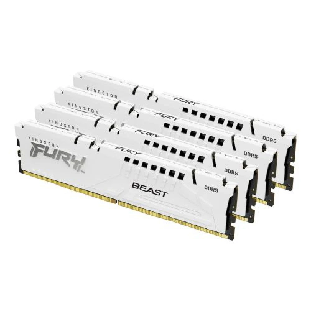 ОЗУ Kingston FURY Beast White KF552C40BWK4-128 DIMM, DDR5, 128 Гб (4 х 32 Гб), 5200 МГц