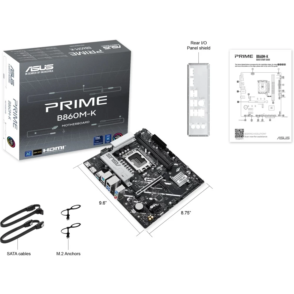 Материнская плата Asus PRIME B860M-K 90MB1JT0-M0EAY0 Micro-ATX, LGA 1851