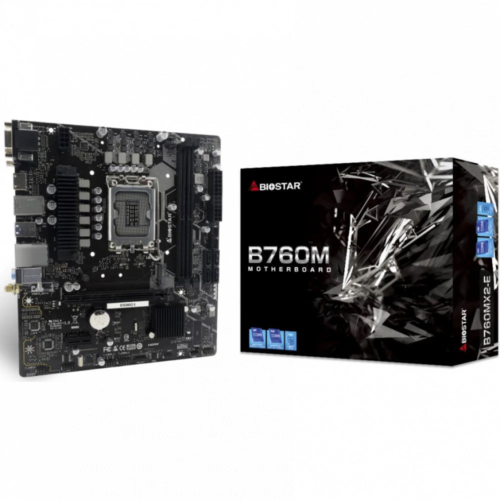 Материнская плата BIOSTAR B760MX2-E Micro-ATX, LGA 1700