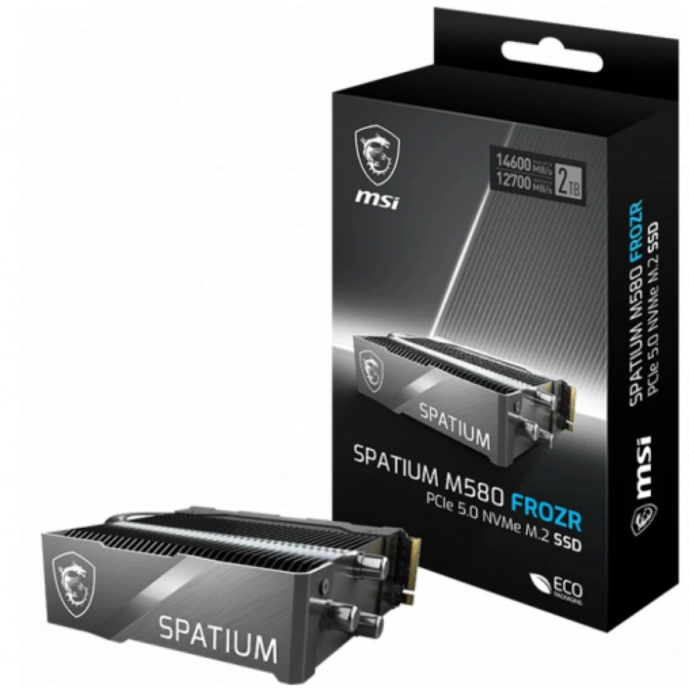 Жесткий диск MSI SPATIUM M580 PCIE 5.0 NVME M.2 2TB FROZR SSD (твердотельные), 2 ТБ, M.2, PCIe