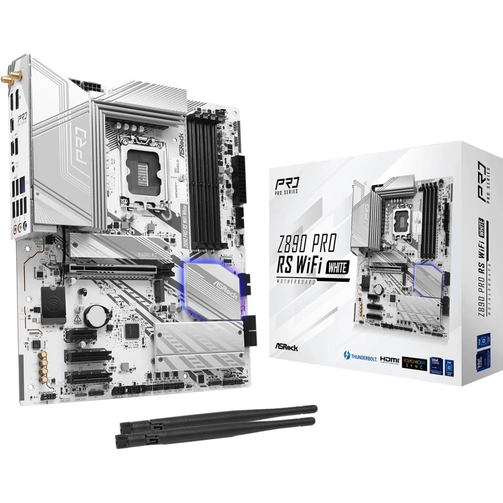 Материнская плата ASRock Z890 PRO RS WIFI WHITE ATX, LGA 1851