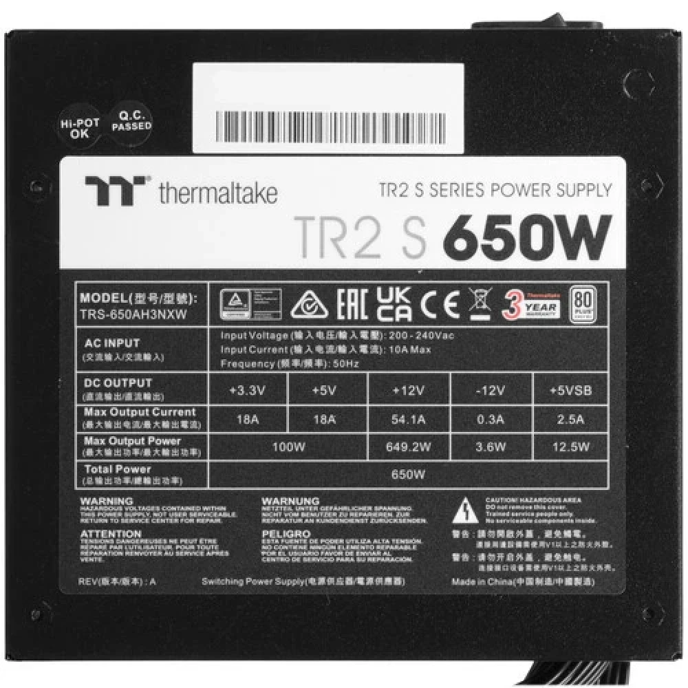 Блок питания Thermaltake TR2 S 650W PS-TRS-0650NNSAWE-2 650 Вт