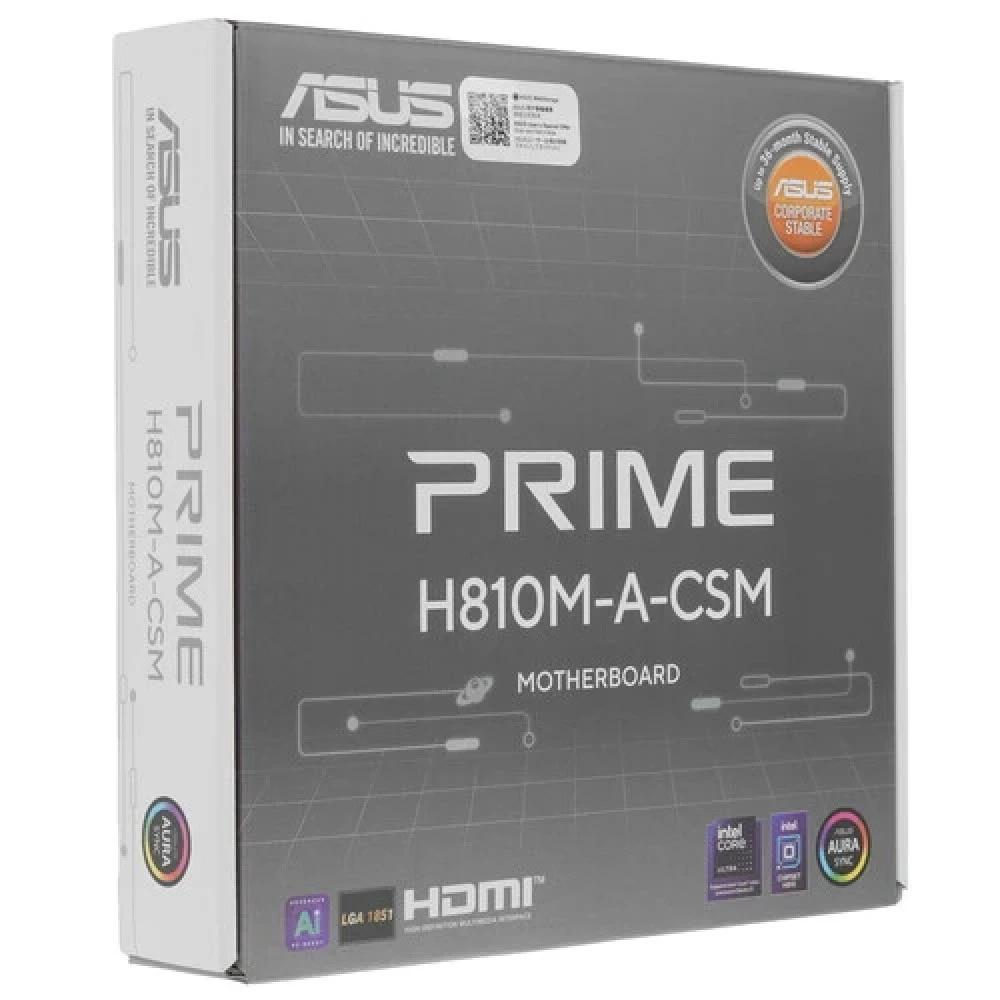 Материнская плата Asus PRIME H810M-A-CSM 90MB1KK0-M0EAYC Micro-ATX, LGA 1851