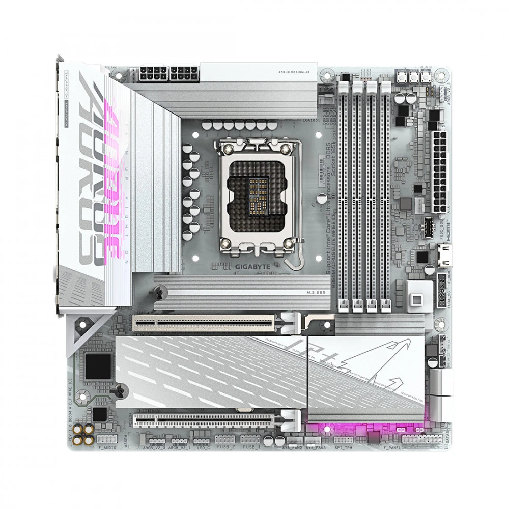 Материнская плата Gigabyte B860M AORUS ELITE WIFI6E ICE B860M A ELT WF6E ICE Micro-ATX, LGA 1851