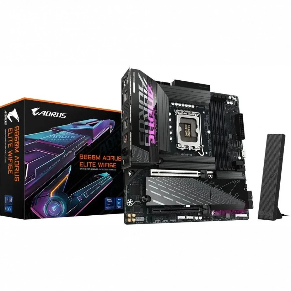 Материнская плата Gigabyte B860M AORUS ELITE WIFI6E B860M A ELITE WIFI6E Micro-ATX, LGA 1851