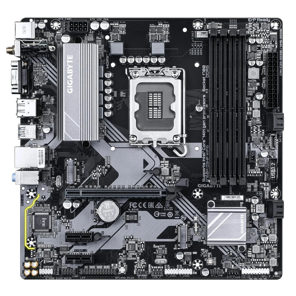 Материнская плата Gigabyte B760M D3HP WIFI6 Micro-ATX, LGA 1700