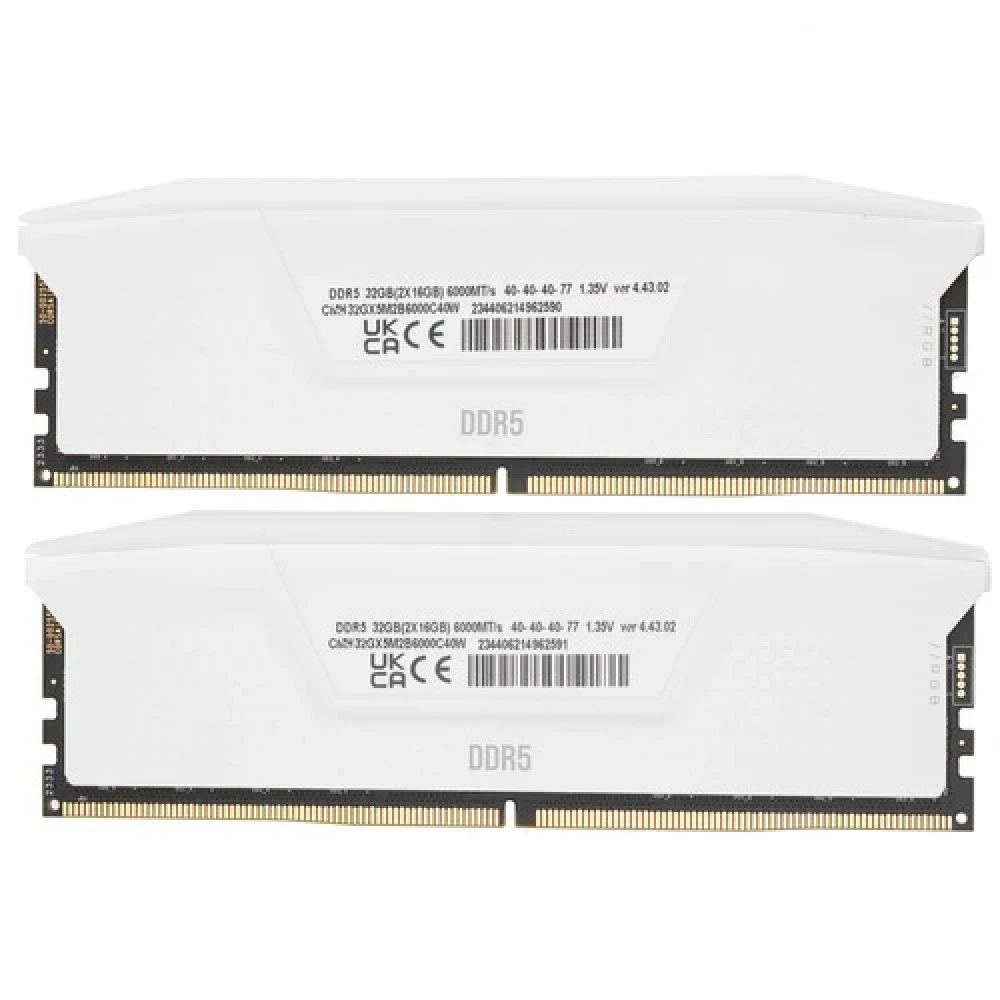 ОЗУ Corsair Vengeance RGB CMH32GX5M2B6000C40W DIMM, DDR5, 32 Гб (2 х 16 Гб), 6000 МГц