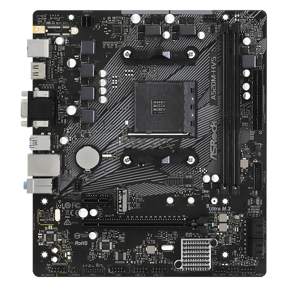 Материнская плата ASRock A520M-HVS A520M-HVS DDR4 Mini-ATX, AMD AM4