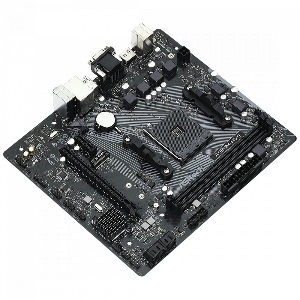 Материнская плата ASRock A520M-HVS A520M-HVS DDR4 Mini-ATX, AMD AM4