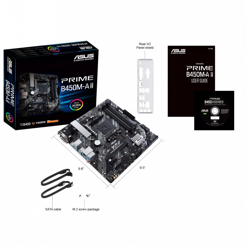 Материнская плата Asus PRIME B450M-A II DDR4 Micro-ATX, AMD AM4
