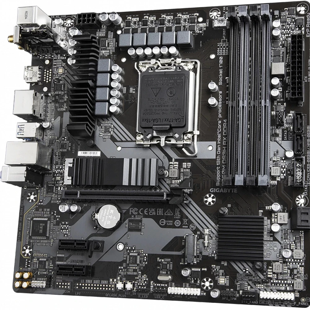 Материнская плата Gigabyte B760M DS3H AX DDR4 rev. 1.0 Micro-ATX, LGA 1700