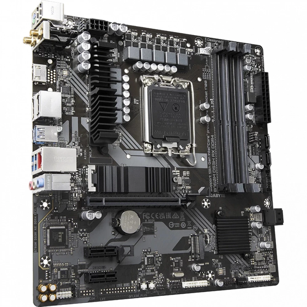 Материнская плата Gigabyte B760M DS3H AX DDR4 rev. 1.0 Micro-ATX, LGA 1700