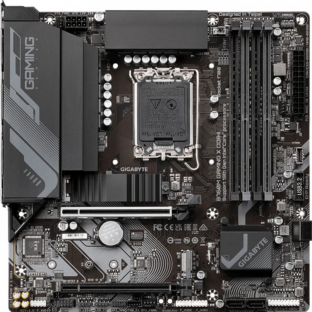 Материнская плата Gigabyte B760M GAMING DDR4 rev.1.1 Mini-ATX, LGA 1700