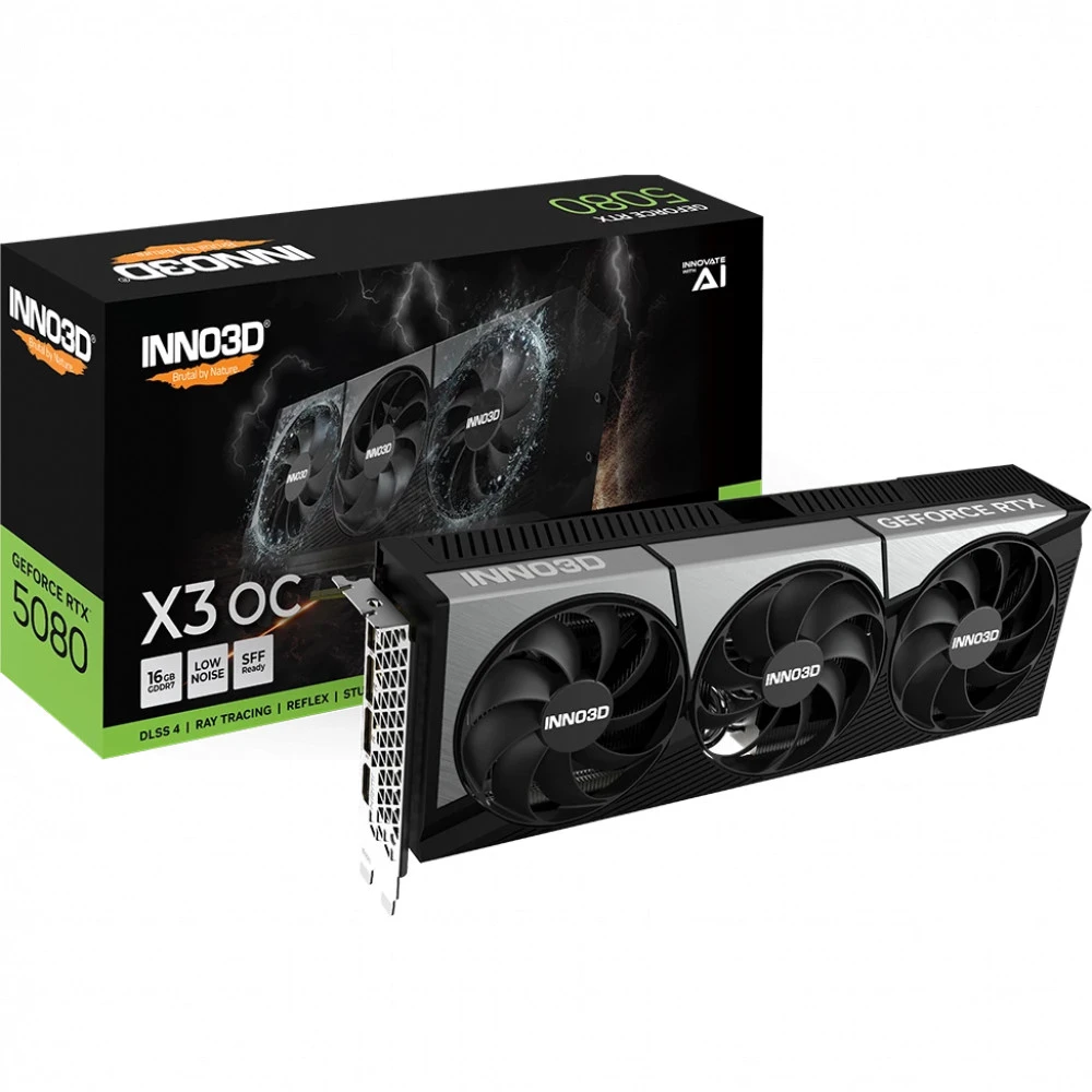 Видеокарта Inno3D GeForce RTX 5080 INNO3D X3 OC N50803-16D7X-17603930 16 ГБ