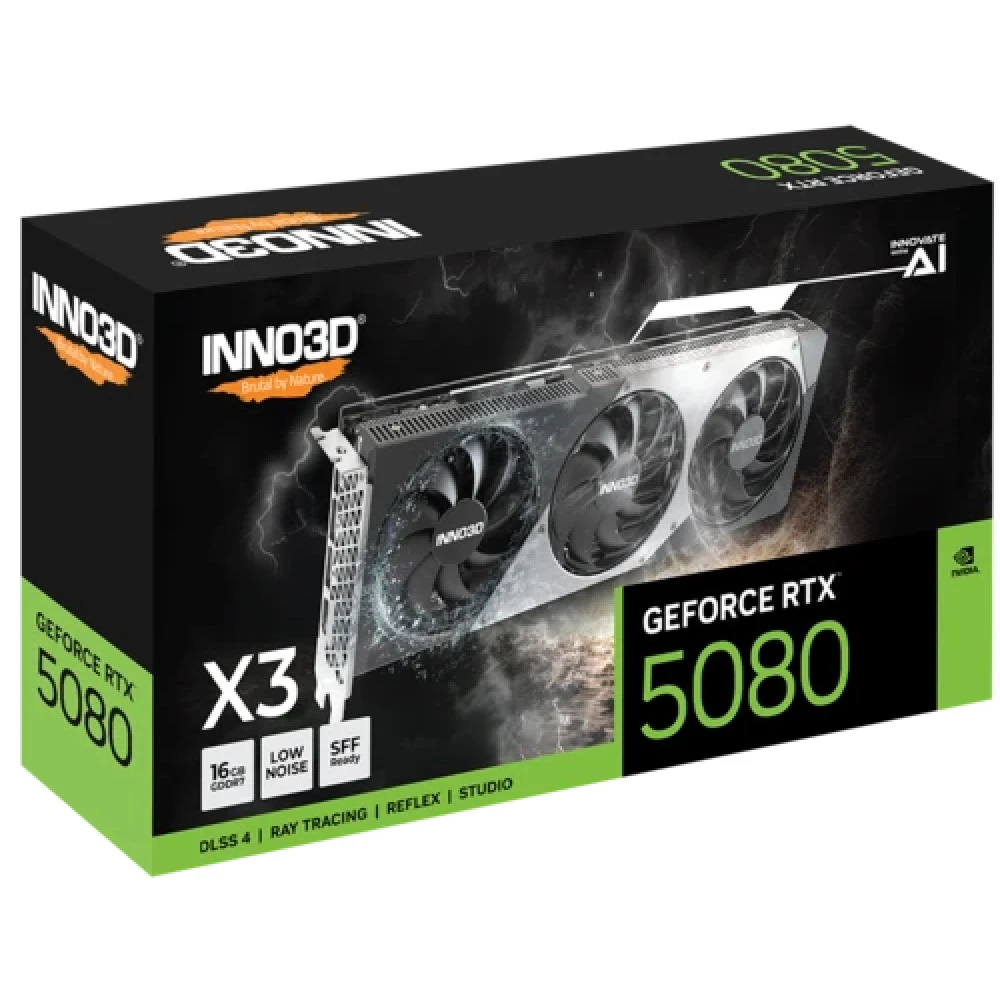 Видеокарта Inno3D GeForce RTX 5080 X3 OC N50803-16D7-176068N 16 ГБ