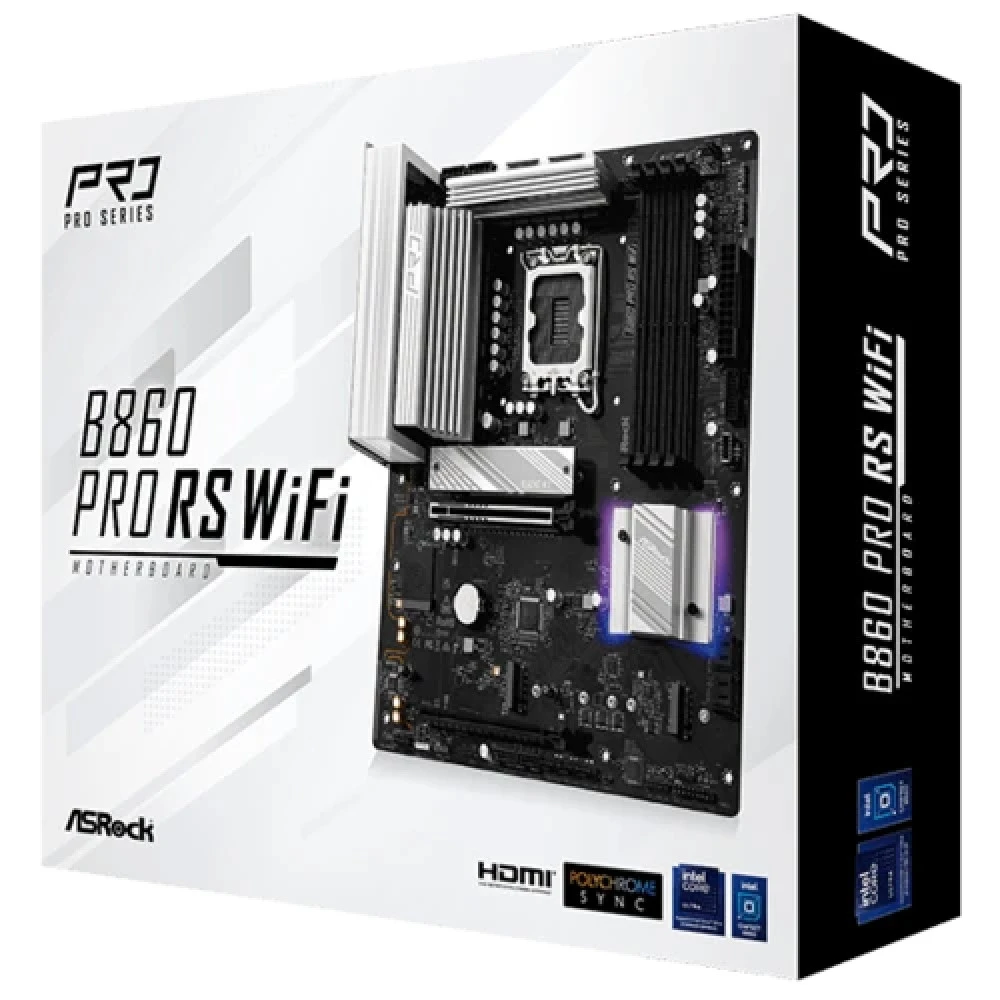 Материнская плата ASRock B860 PRO RS WIFI ATX, LGA 1851