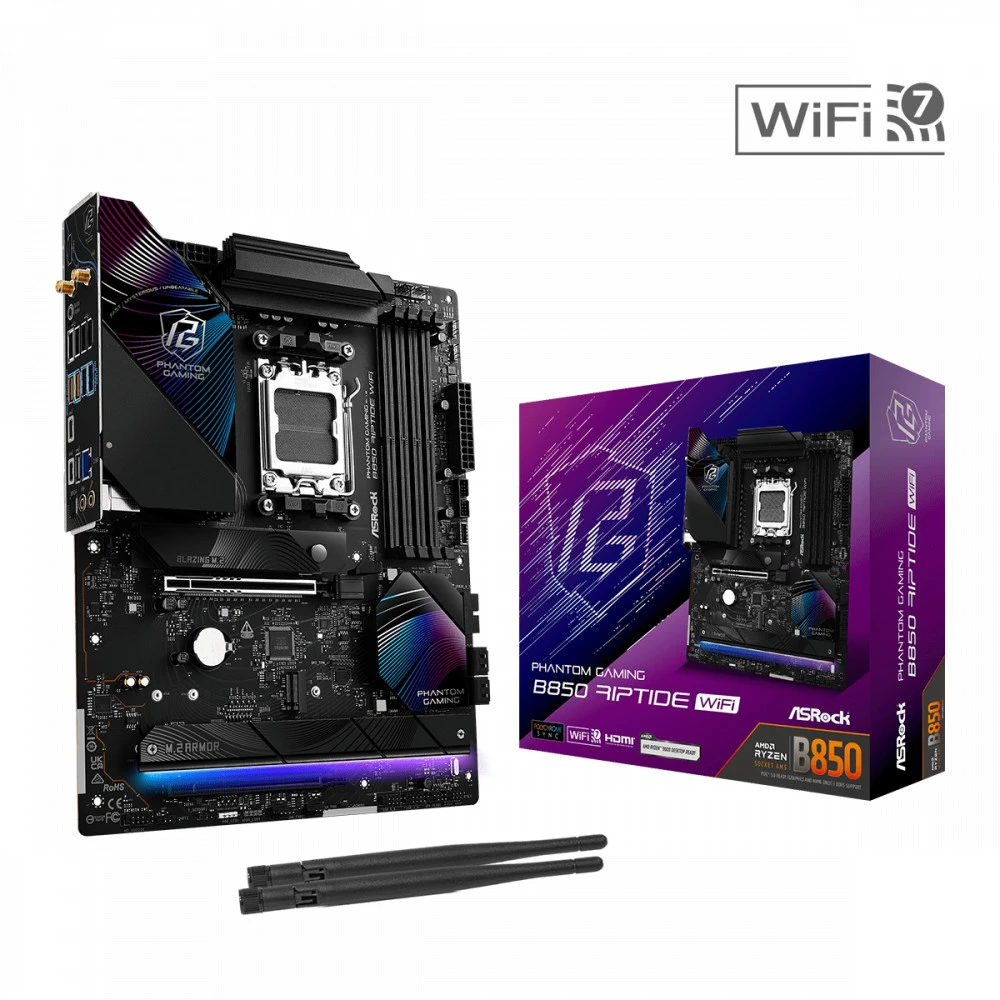 Материнская плата ASRock B850 RIPTIDE WIFI ATX, AMD AM5