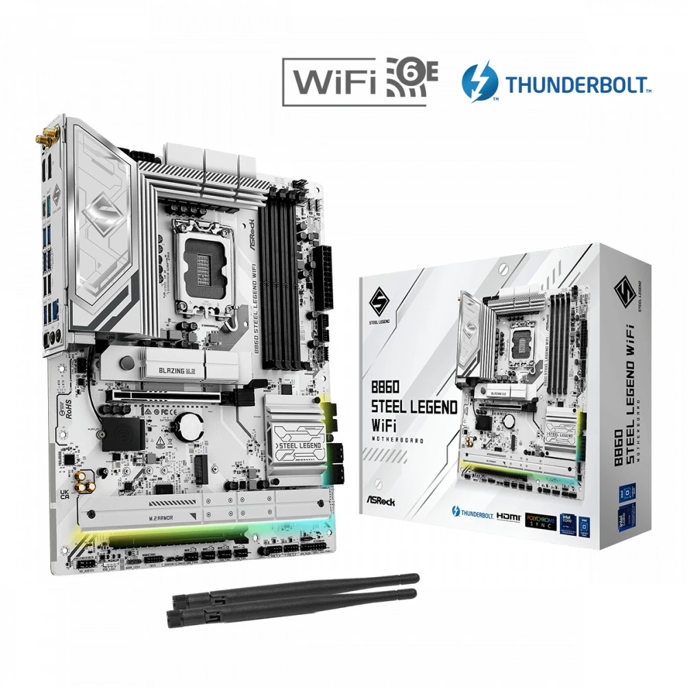 Материнская плата ASRock B860 STEEL LEGEND WIFI ATX, LGA 1851