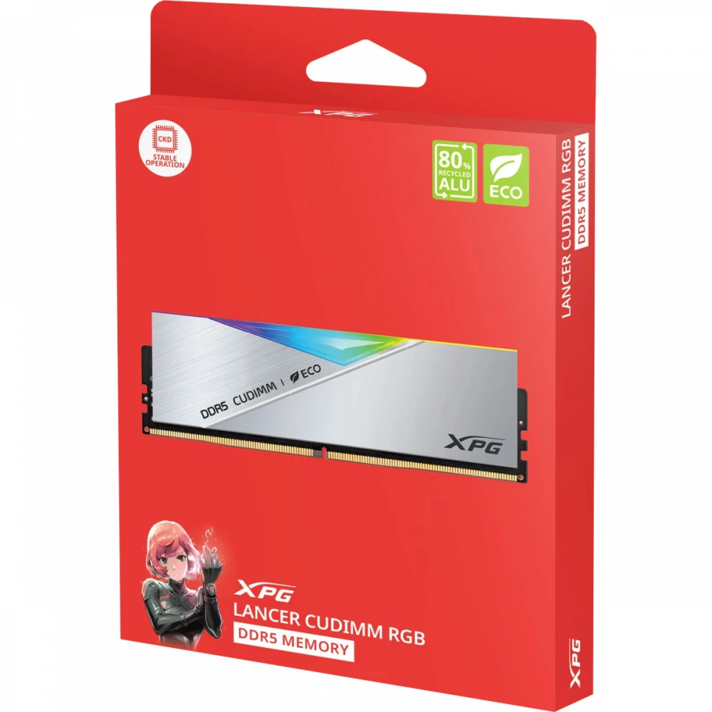 ОЗУ ADATA XPG Lancer CUDIMM RGB AX5CU9200C4224G-DCLACRSG DIMM, DDR5, 48 Гб (2 x 24 Гб), 9200 МГц