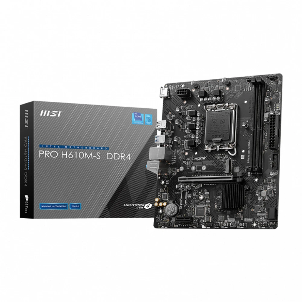 Материнская плата MSI PRO H610M-S DDR4 H610 Mini-ATX, LGA 1700
