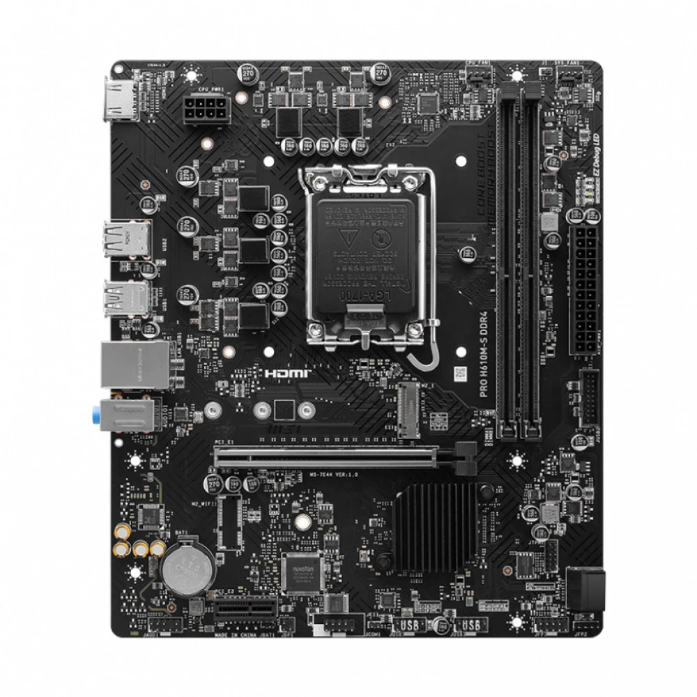 Материнская плата MSI PRO H610M-S DDR4 H610 Mini-ATX, LGA 1700