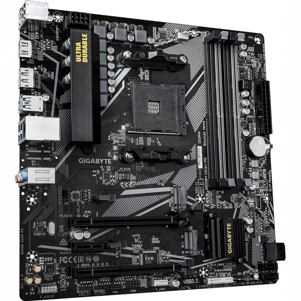 Материнская плата Gigabyte B550M DS3H R2 Micro-ATX, AMD AM4