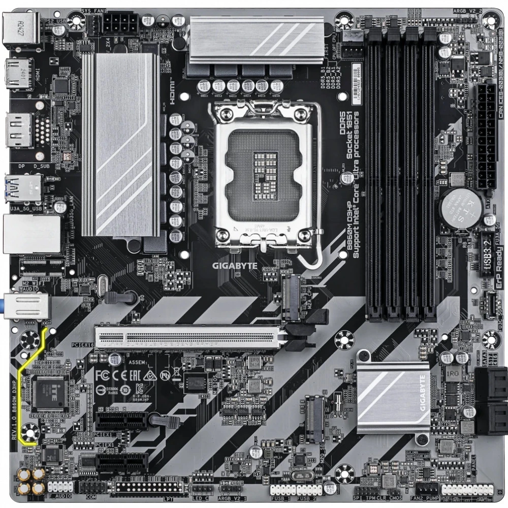 Материнская плата Gigabyte B860M D3HP Micro-ATX, LGA 1851