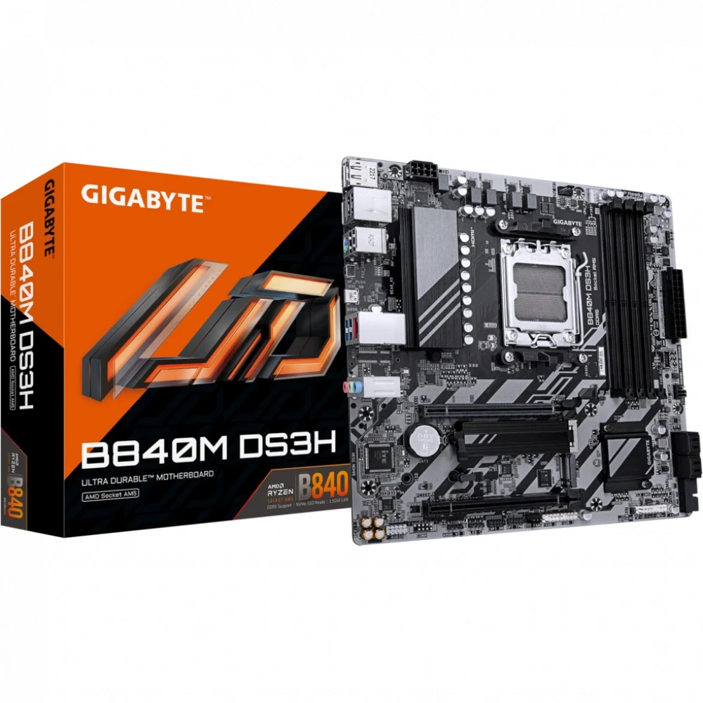 Материнская плата Gigabyte B840M DS3H Micro-ATX, AMD AM5