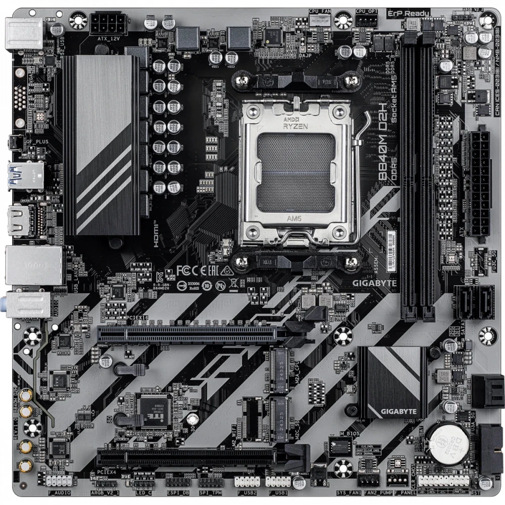 Материнская плата Gigabyte B840M D2H Micro-ATX, AMD AM5