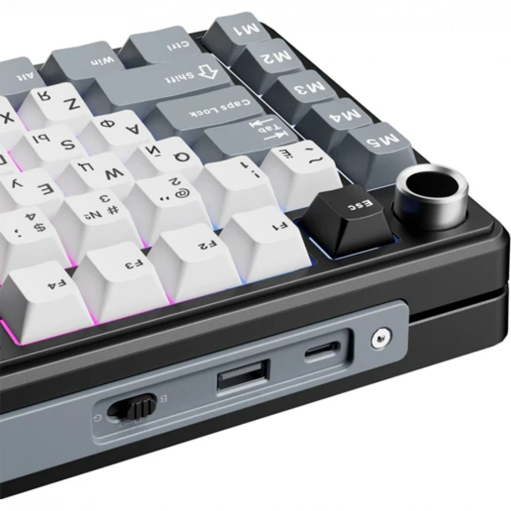 Клавиатура Royal Kludge L75 Knight Black (Beige Switch) 6935280827082 Беспроводная, Bluetooth