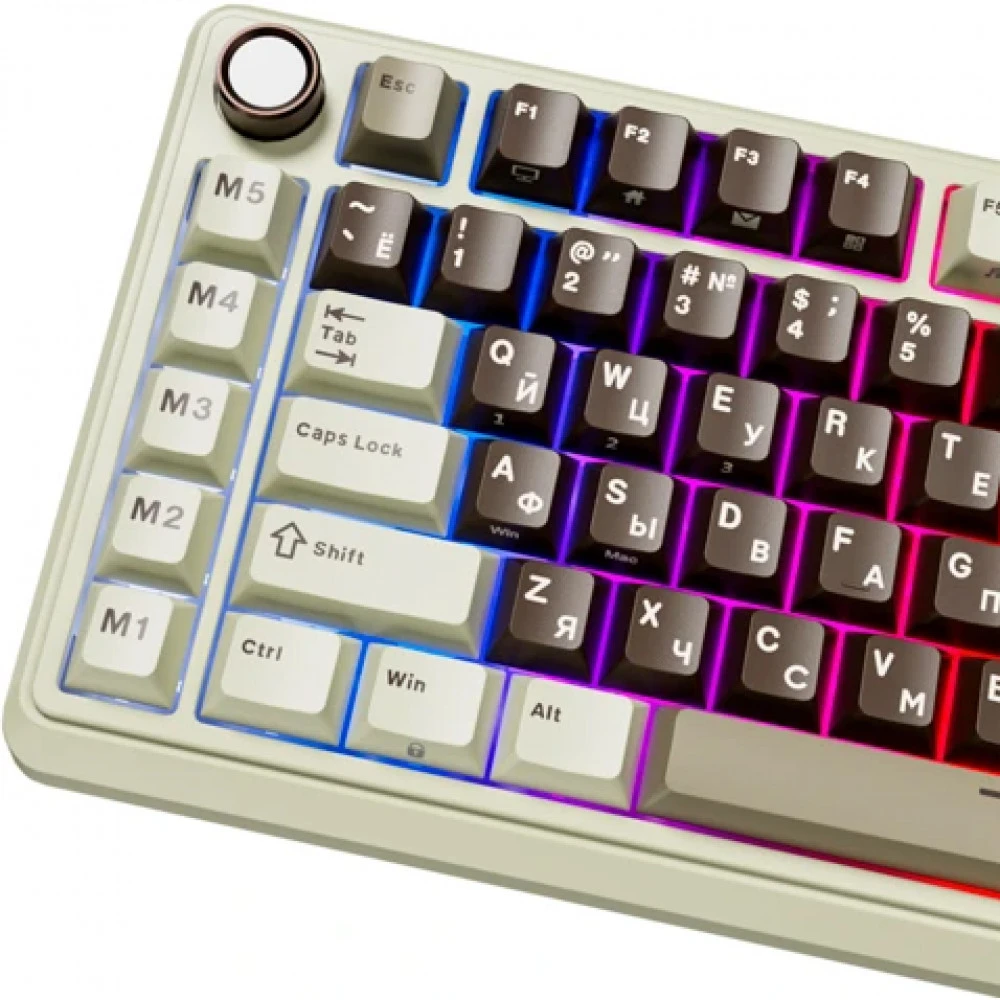 Клавиатура Royal Kludge L75 Mokko Grey (Beige Switch) 6935280827068 Беспроводная, Bluetooth
