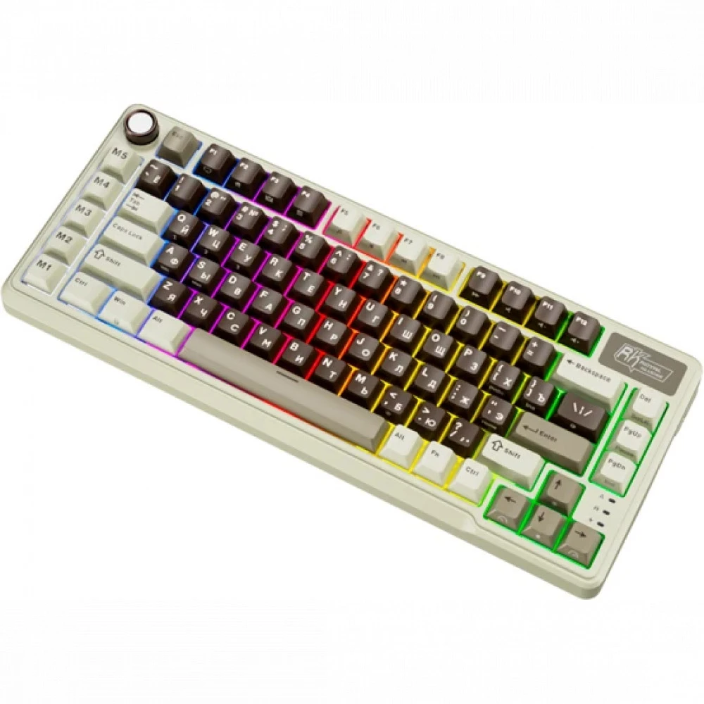 Клавиатура Royal Kludge L75 Mokko Grey (Beige Switch) 6935280827068 Беспроводная, Bluetooth