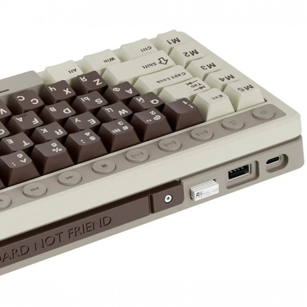 Клавиатура Royal Kludge M70 Mokko Grey (Beige Switch) 6935280827129 Беспроводная, Bluetooth