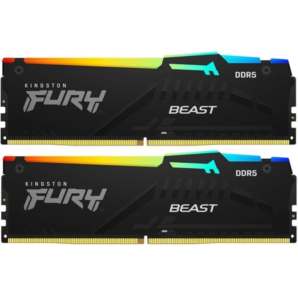 ОЗУ Kingston FURY Beast KF568C34BBEAK2-32 DIMM, DDR5, 32 Гб (2 х 16 Гб), 6800 МГц