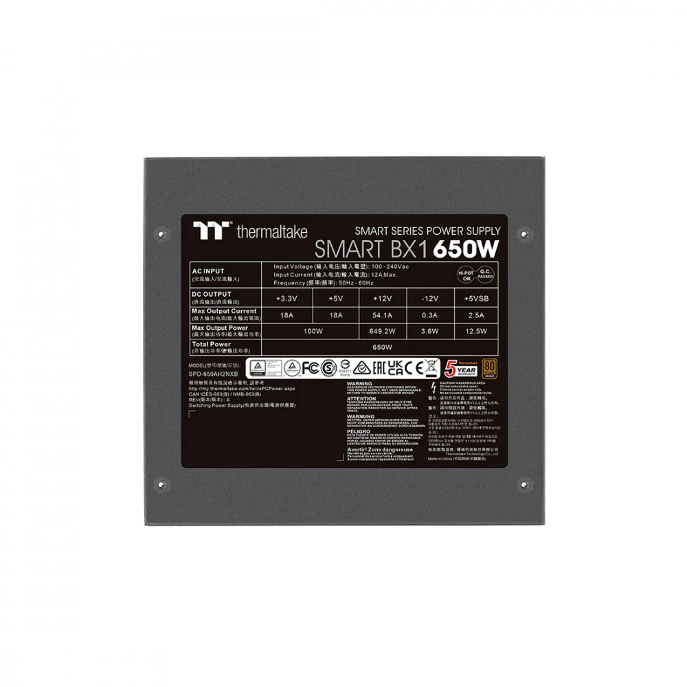Блок питания Thermaltake Smart BX1 D2D 650W PS-SPD-0650NNFABE-4 650 Вт