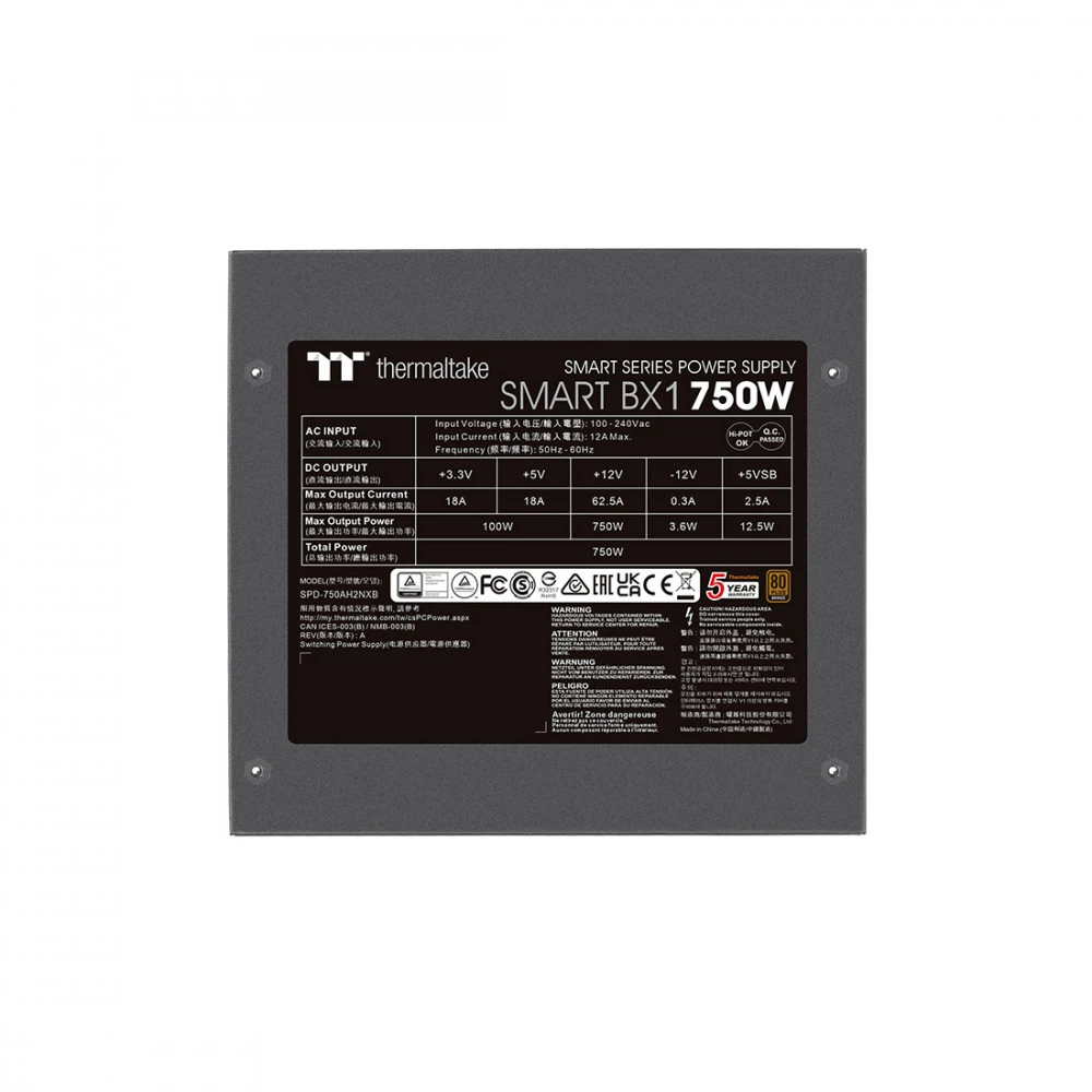 Блок питания Thermaltake Smart BX1 D2D 750W PS-SPD-0750NNFABE-4 750 Вт