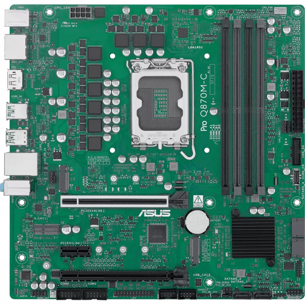 Материнская плата Asus PRO Q870M-C-CSM 90MB1KEP-M0EAYC Micro-ATX, LGA 1851