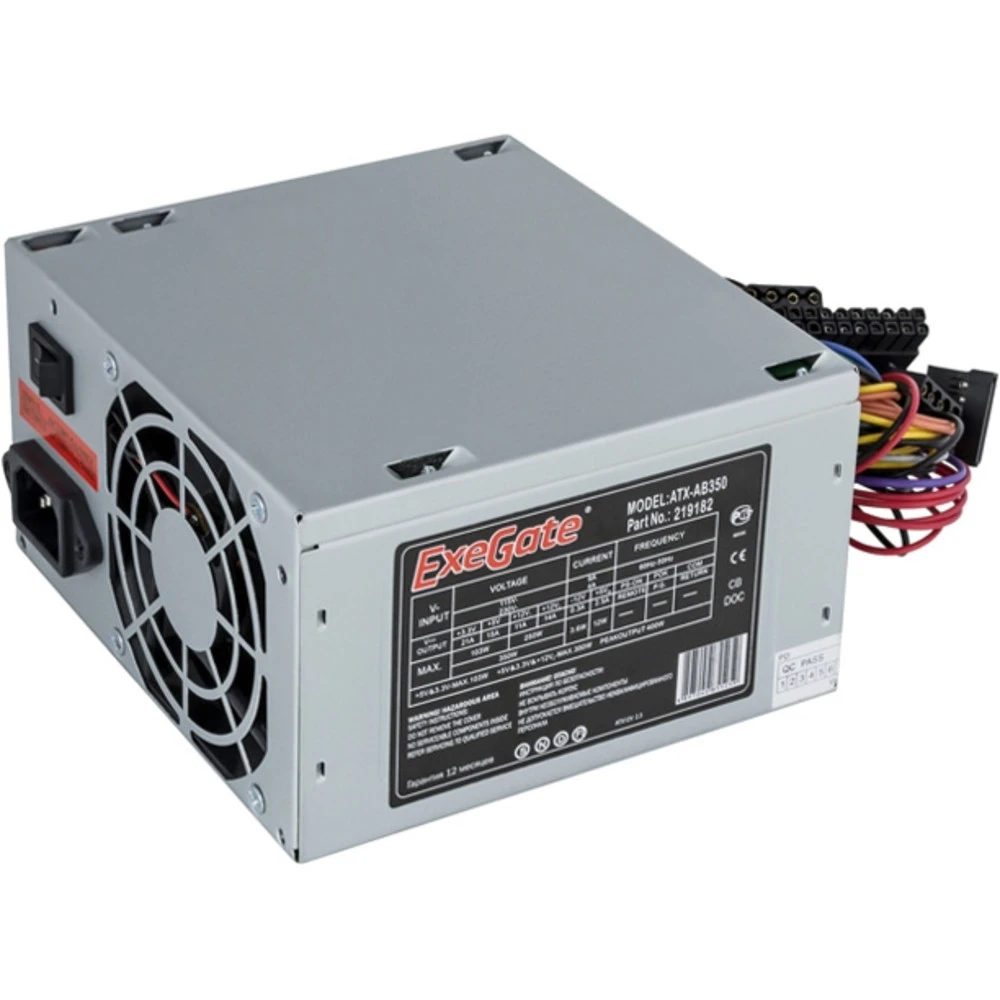 Блок питания ExeGate 350W ATX-AB350 OEM EX219182RUS 350 Вт