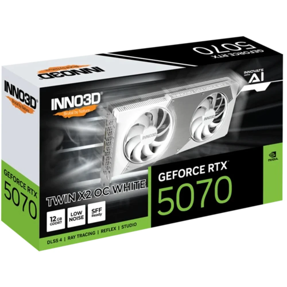 Видеокарта Inno3D GeForce RTX 5070 TWIN X2 OC WHITE N50702-12D7X-195064W 12 ГБ