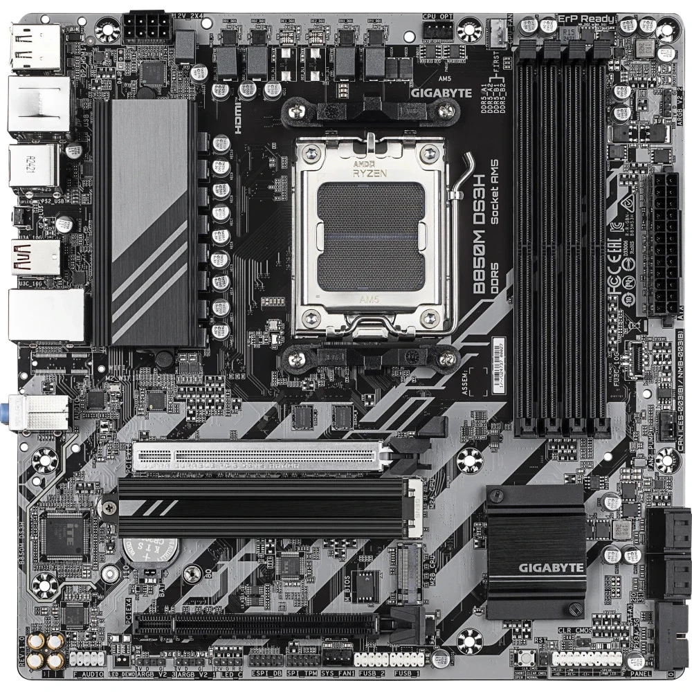 Материнская плата Gigabyte B850M DS3H Micro-ATX, AMD AM5