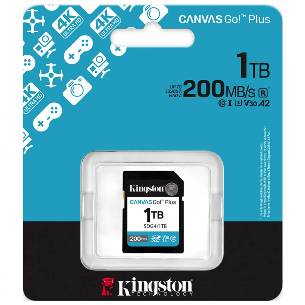 Флеш (Flash) карты Kingston Canvas Go Plus Gen4 C10 SDG4/1TB 1 ТБ